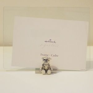 SOLD. NWT HALLMARK SILVER TEDDY BEAR FRAME 4X6